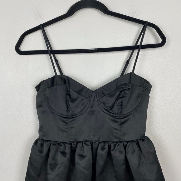 Future Collective Sweetheart Bubble‎ Satin Midi Dress Bustier Elegant Size XS - Picture 3 of 10